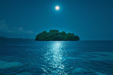 A small island in the middle of the ocean