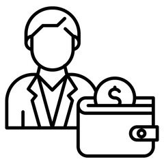 Investor  Icon Element For Design