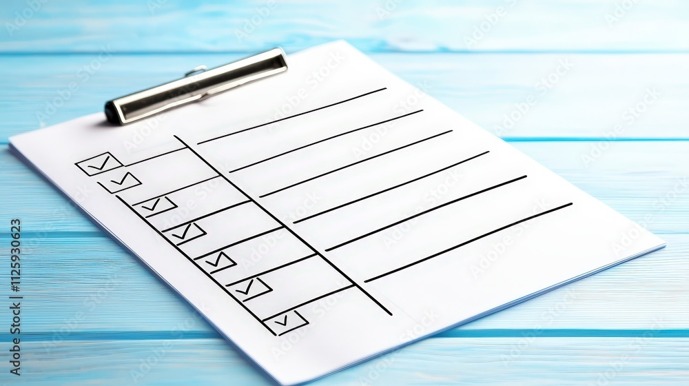 Poster organized checklist on clipboard task management planning productivity workflow