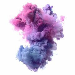 A vivid smoke eruption, pastel color transitions