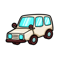 cartoon cute car transportation illustration art