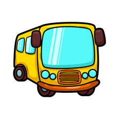 cartoon cute car transportation illustration art