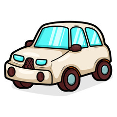 cartoon cute car transportation illustration art