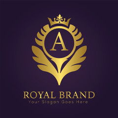 Vintage and luxury logo template Premium Vecto Royalty