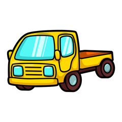 cartoon cute car transportation illustration art