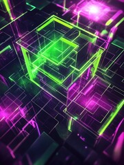 Obraz premium Glowing Cube