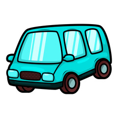 cartoon cute car transportation illustration art