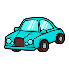 cartoon cute car transportation illustration art