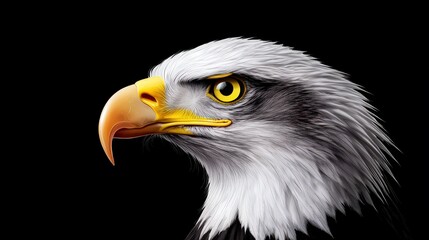Fototapeta premium Majestic Bald Eagle Head Profile Wildlife Bird Nature Closeup