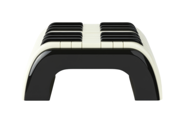 Isolated piano symbol on front view graphic representation for music enthusiasts