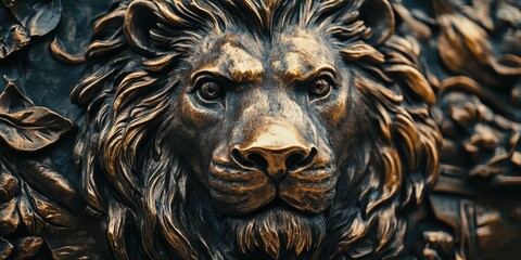 Lion Statue Close Up
