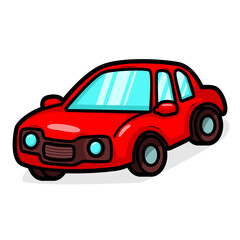 cartoon cute car transportation illustration art