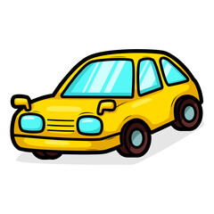 cartoon cute car transportation illustration art