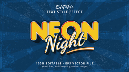 Neon Night Editable Text Effect