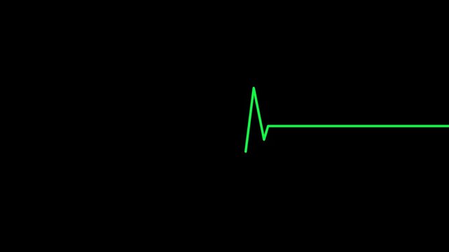 Green pulse animation on transparent background