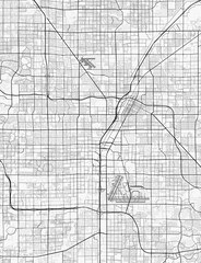 Map of Las Vegas, USA. Perfect for posters, printing, wallpaper, and home decor. Maps with monochrome and black and white styles, suitable for those who want to customize