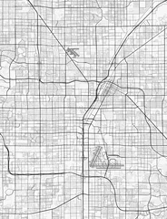 Fototapete Rund Map of Las Vegas, USA. Perfect for posters, printing, wallpaper, and home decor. Maps with monochrome and black and white styles, suitable for those who want to customize © City in Art