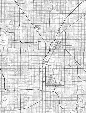 Fototapeta Map of Las Vegas, USA. Perfect for posters, printing, wallpaper, and home decor. Maps with monochrome and black and white styles, suitable for those who want to customize