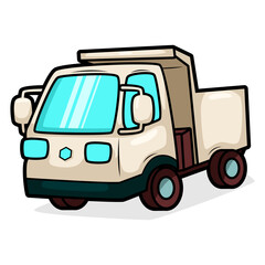 cartoon cute car transportation illustration art