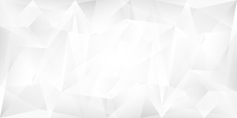 bright white triangular polygon pattern background 