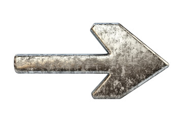 Dynamic single arrow symbol for visual impact and design usage