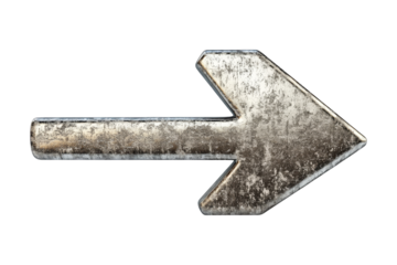 Dynamic single arrow symbol for visual impact and design usage