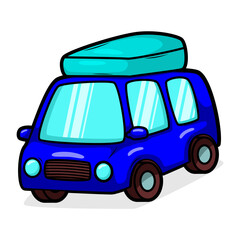 cartoon cute car transportation illustration art