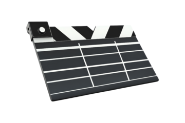 Film clapperboard symbol for cinematic production and film industry