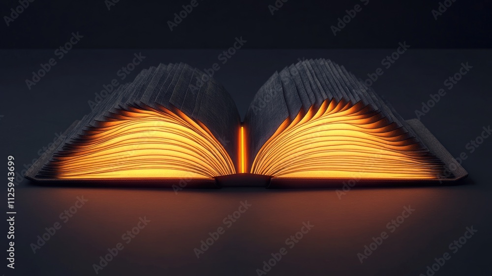 Aufkleber a book open to a glowing page, representing the vast potential of education and the journey of learn