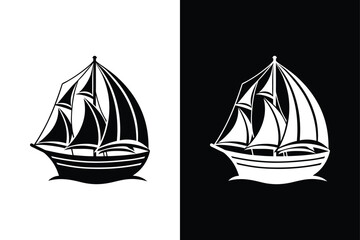 Sailboat Icon Template. Perfect for Cruise Business Branding