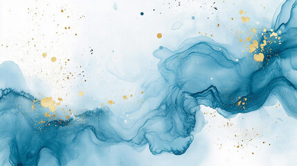 Serene abstract light sky blue watercolor background