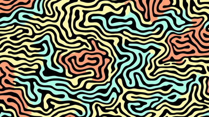 Fototapeta premium Colorful abstract lines creating sense of depth and movement
