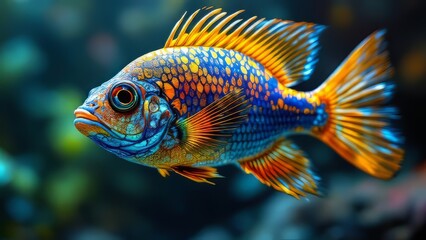 Fototapeta premium South American cichlids: visual storytelling through documentary photography.