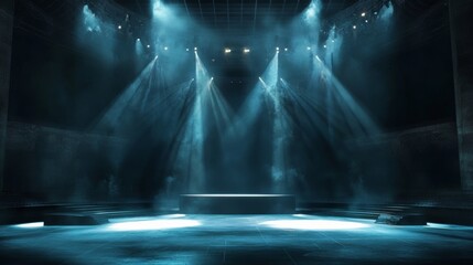 Dynamic stage lighting effects on transparency background modern event space stunning visual appeal