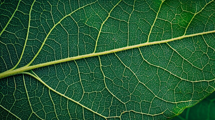 Fototapeta premium A close-up view of green leaf texture in detail.