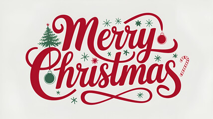Fototapeta premium merry christmas lettering