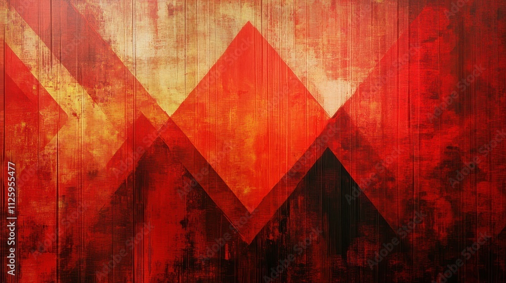 Poster abstract red and gold geometric texture. ideal for backgrounds, presentations, or adding visual inte