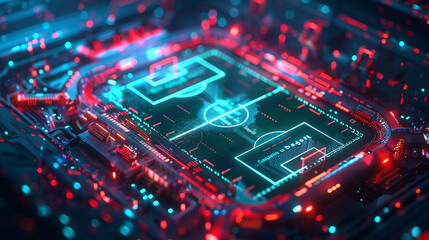 Obraz premium electronic circuit board with processor