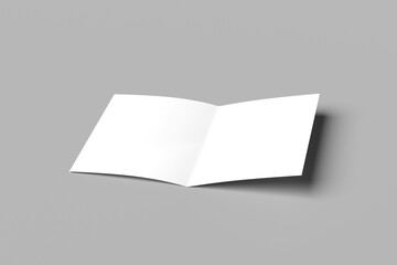 Blank opened magazine template. Open book page clean booklet or magazine template background.