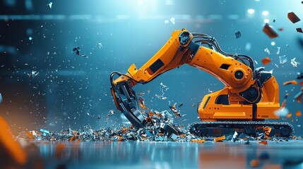 Ai-powered machines sorting recyclable materials in a waste management facility an innovative solution for environmental sustainability