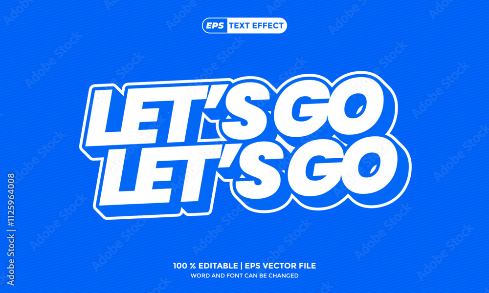 Fototapete modern 3d text style - fully editable vector for 2025 design