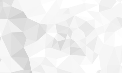 White abstract background. Lowpoly backdrop. Crumpled paper. Vector illustration