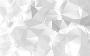 White abstract polygon background. Lowpoly backdrop. Vector illustration.