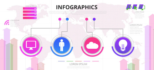 Infographic design elements for your business data with 8 options, parts, steps, timelines or processes. Vector Illustration.