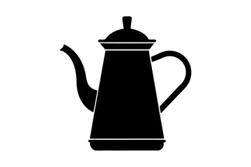 Old-School Coffee Pot Silhouette Design