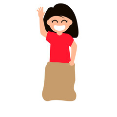 Tujuh Belasan - Anak Perempuan Balap Karung