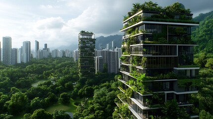 Visualization of a Smart Eco City with Modular Green Buildings and Renewable Energy Infrastructure