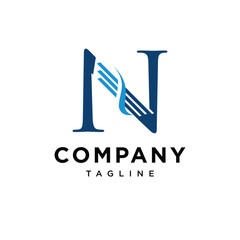 Letter N Wealth Logo Icon Vector