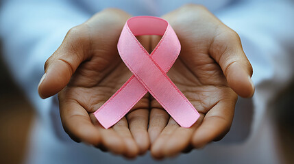 Pink Ribbon, Breast Cancer Awareness month, National cancer survivors month, Mother and World cancer day concept, Pink October