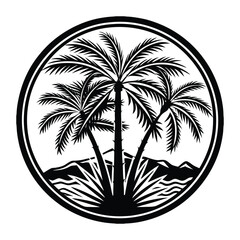 Palm Tree Vector, Illustration